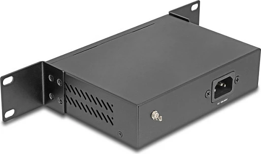 Switch rrjeti DeLOCK 10" Gigabit Ethernet, 8x RJ45 + 1x SFP, unmanaged, montim në rack, i zi