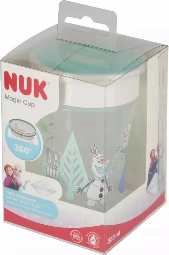 Gotë magjike NUK Magic Cup Elsa Frozen Land 10255701 230 ml 360° pa BPA, blu