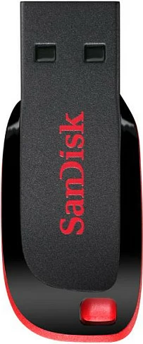 USB SanDisk Cruzer Blade 128GB, USB 2.0, zi/kuqe