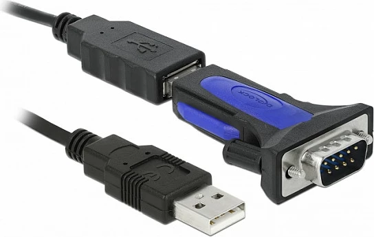 Adapter kabllo DeLOCK 66280 USB-A në DB9 RS-485, 0.8 m, e zezë