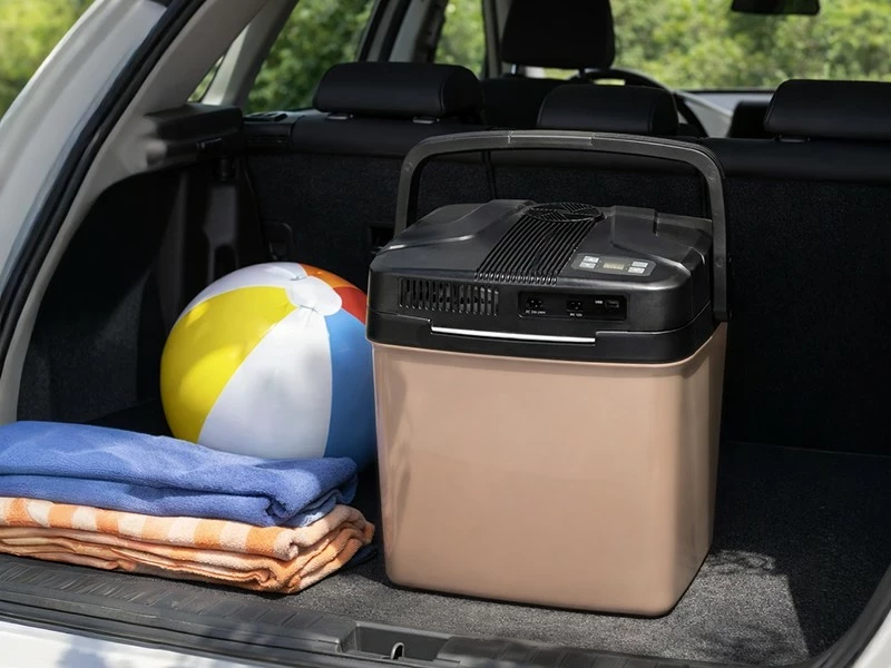 Frigorifer turistik Lafe ChillBox, 26L, elektronik, wireless, beige