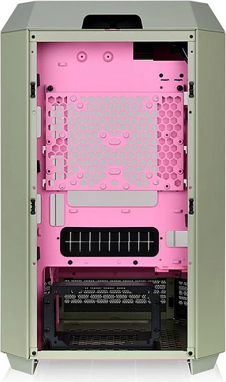 Kasë Thermaltake The Tower 300 TG Matcha Plum, Micro Tower, SPCC, micro ATX/Mini-ITX, jeshile/rozë