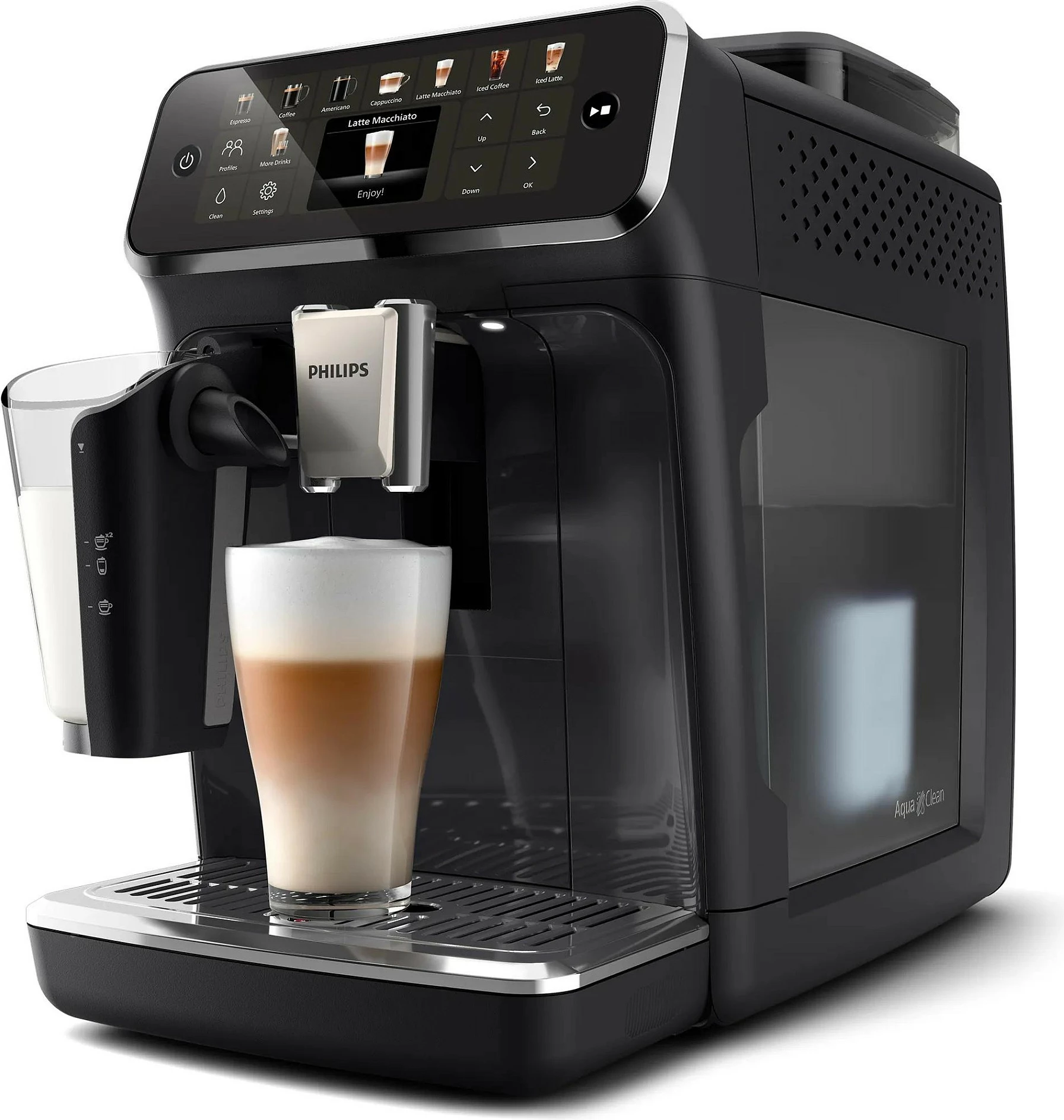 Aparat kafeje Philips EP5541/50 LatteGo 5500 Series, automatik, me sistem qumështi, i zi