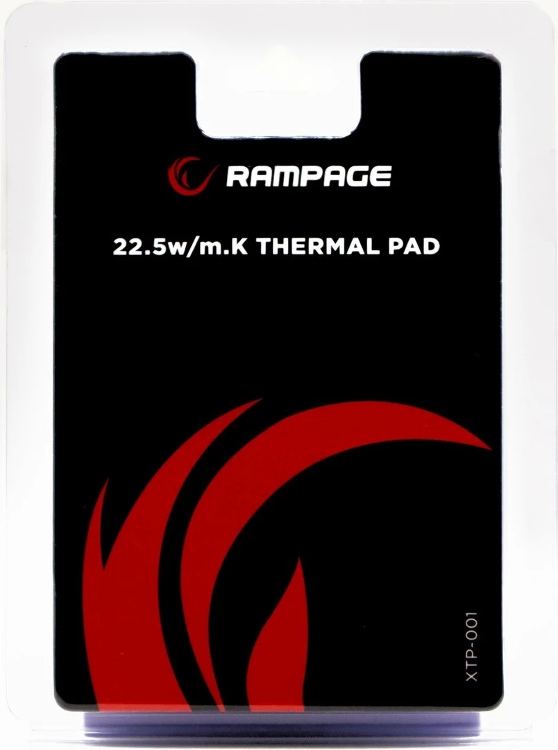 Pad termik Rampage XTP-001 38x38mm 0.2mm 22.5W/mK, gri, 1 copë