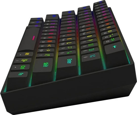 Tastierë mekanike SAVIO BLACKOUT X2 RED, 60%, RGB, me kabllo, e zezë