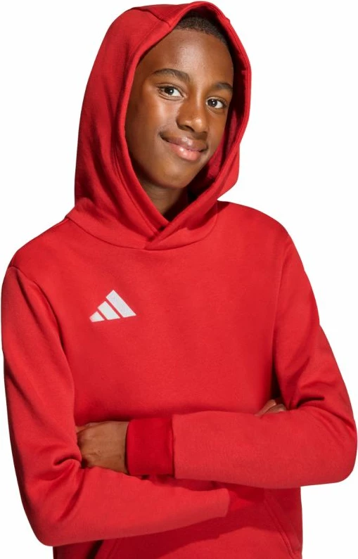 Duks për fëmijë adidas Entrada 26 Hoody, i kuq [Madhësia: 152 cm]