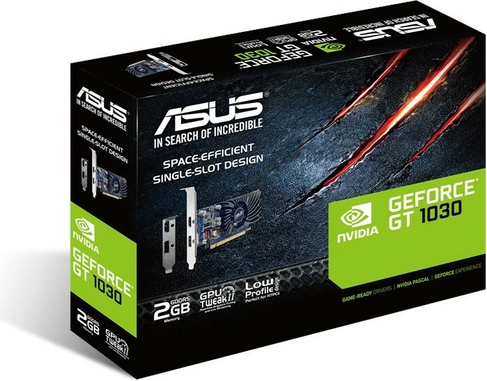 Kartelë grafike ASUS GeForce GT1030 2GB GDDR5, 1 fan, PCI Express, e zezë/blu