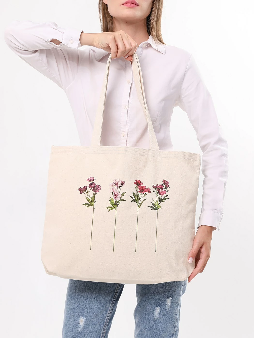 Çantë tote Zoozie Bags, krem, 1685
