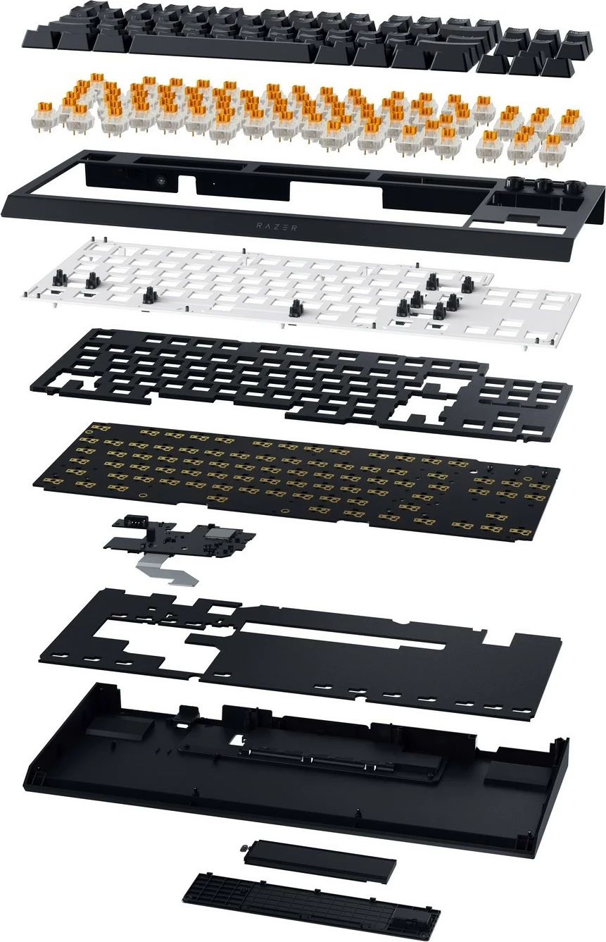 Tastierë mekanike Razer BlackWidow V4 Tenkeyless HyperSpeed, RGB, wireless/wired, US, e zezë