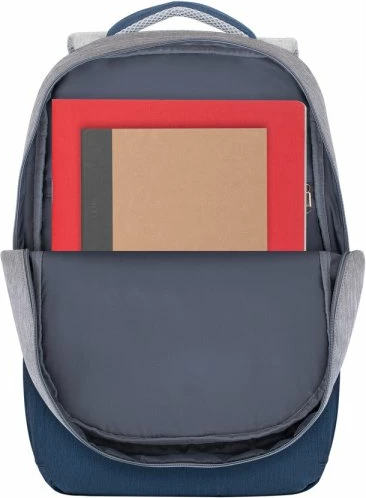Ruksak laptopi RIVACASE 7567 anti-vjedhje për 17.3\" me USB, 0.78 kg, gri/blu