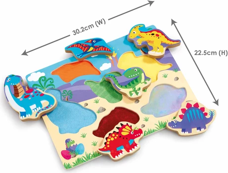 Woodlets Touch & Feel Dino Puzzle