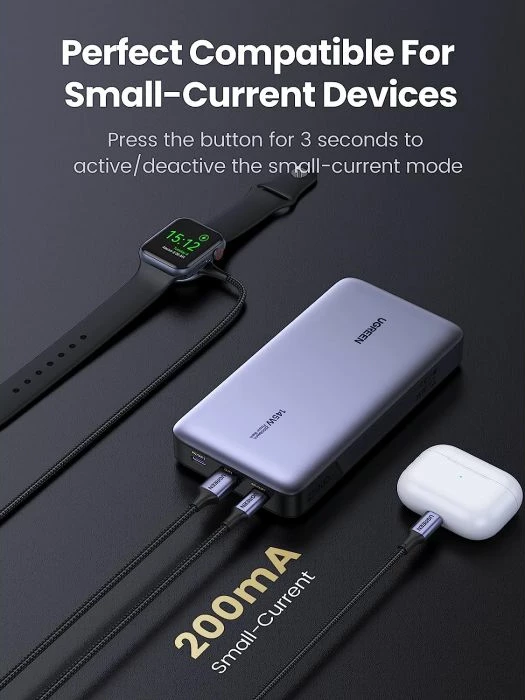 Powerbank UGREEN 90597A 25000mAh 145W 3 porta, gri