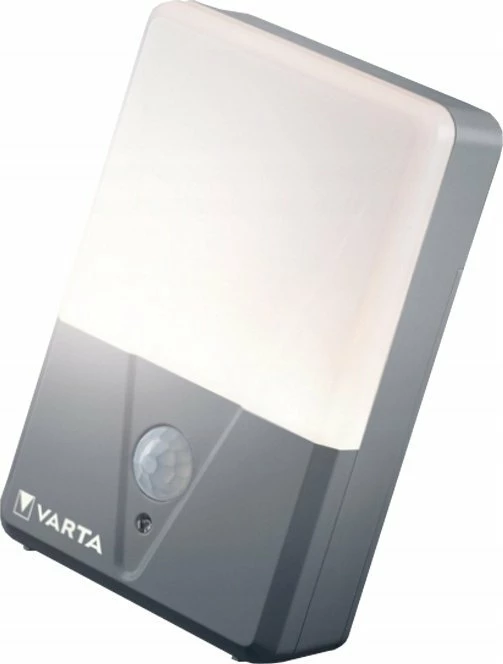 Lampë muri Varta Motion Sensor Outdoor Light, LED 40 lm, IP44, 3x AAA, gri/bardhë