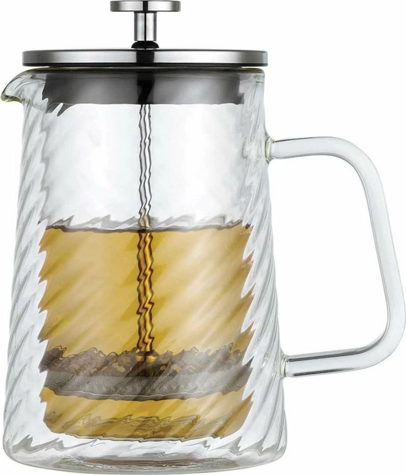 French press Klausberg KB-7763 600ml me mur të dyfishtë xham borosilikat filtër inox, kapak rose gold