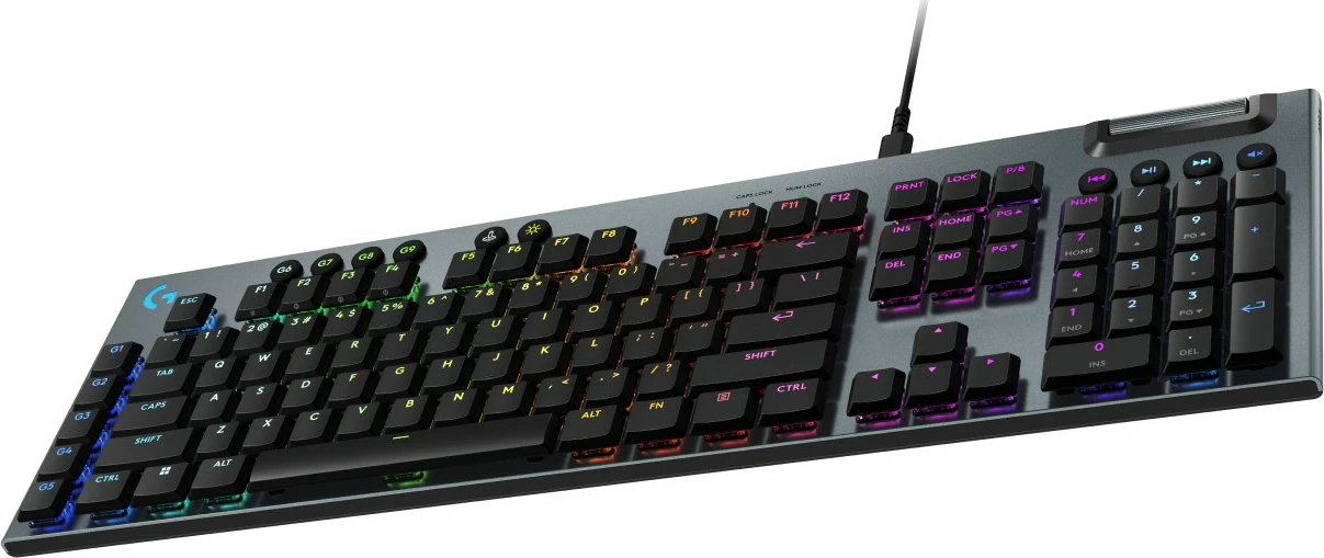 Tastierë mekanike Logitech G915 X, RGB, me kabllo, full-size, e zezë