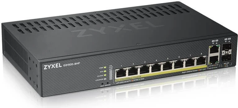 Switch ZyXEL GS1920-8HPV2, Managed Gigabit Ethernet, PoE, E zezë