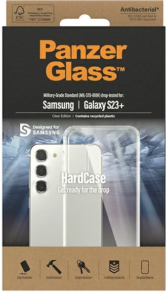 Mbështjellës PanzerGlass ClearCase për Samsung Galaxy S23+, transparent