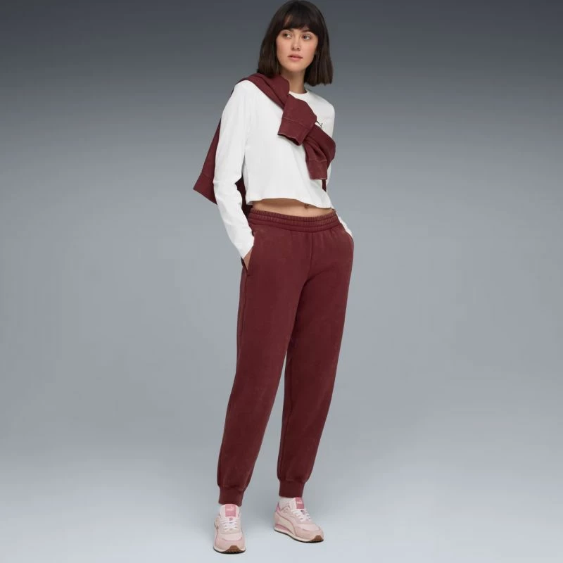 Pantallona sportive Puma për femra, të kuqe