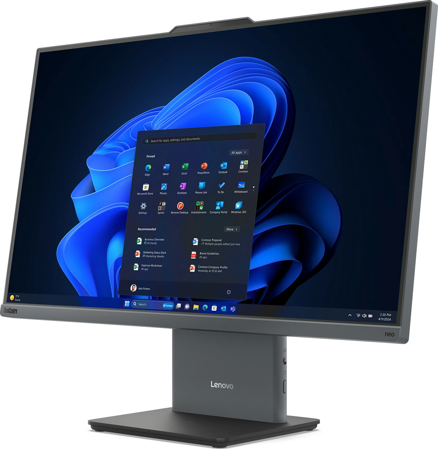 Kompjuter AIO Lenovo ThinkCentre Neo 50a 27, i7-13620H, 32GB RAM, 1TB SSD, Windows 11 Pro, Touch, Luna Grey