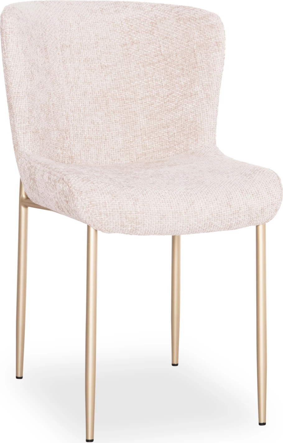 Karrige ngrënieje Obsession, set prej 2 copë, material stof, metal ngjyrë shampanje, 52x65x80cm