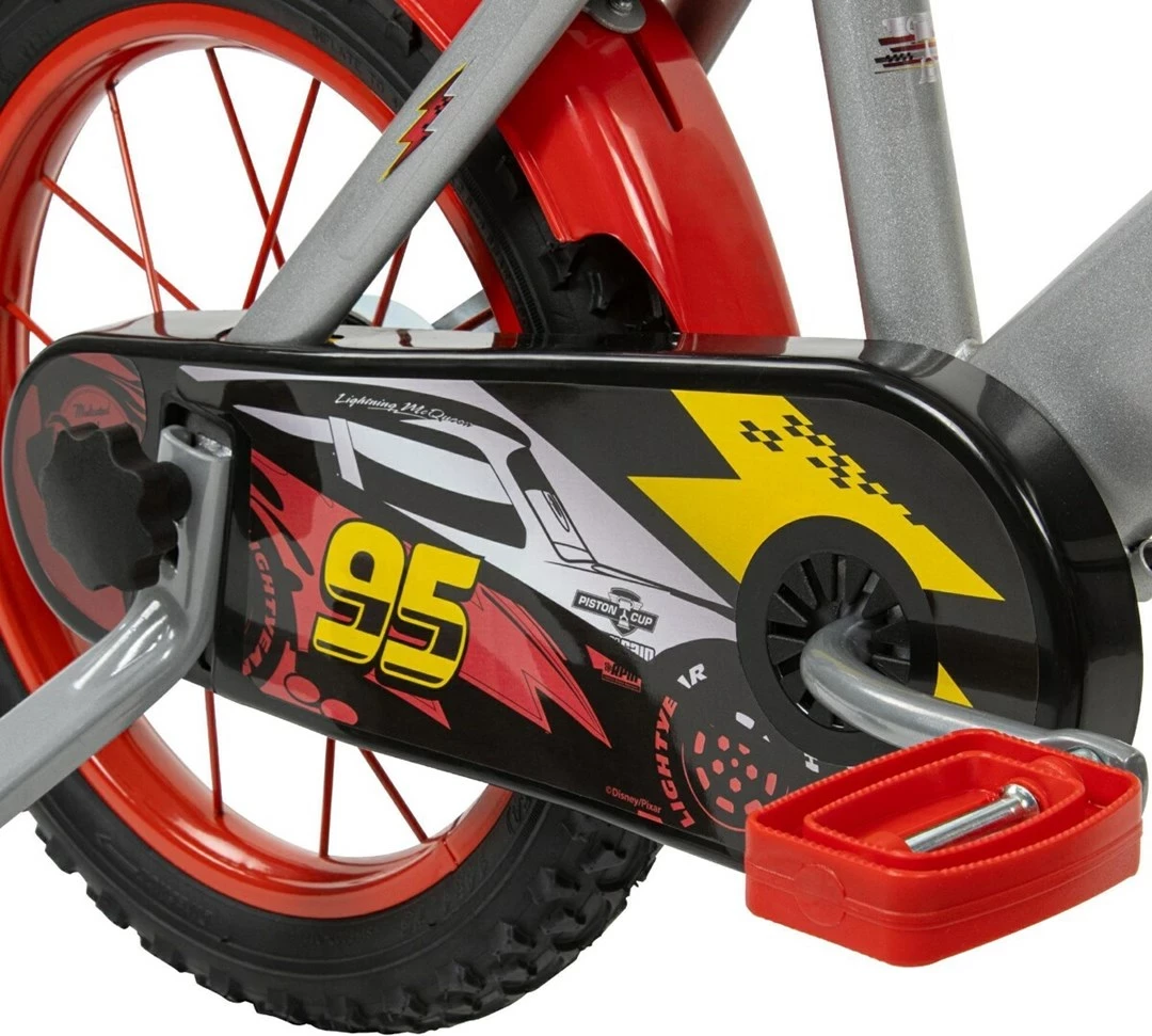 Biçikletë fëmijësh HUFFY Disney Cars 24484W, 14", alumin, argjendtë, me 4 rrota