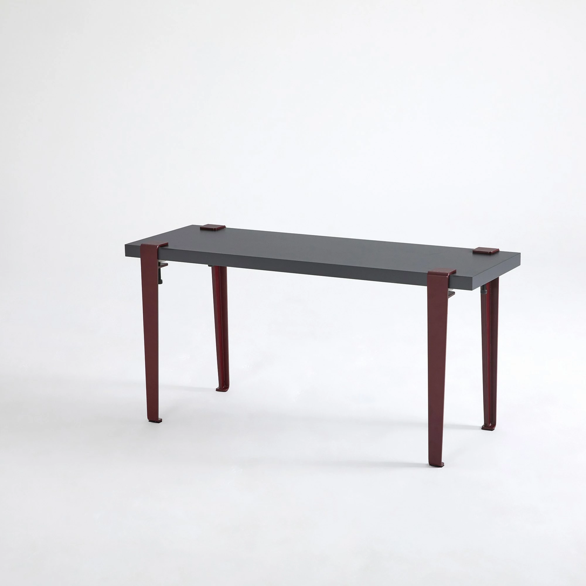 Bankë moderne, ngjyrë antracit dhe e kuqe burgundy, Skye Decor, 90x45x30cm