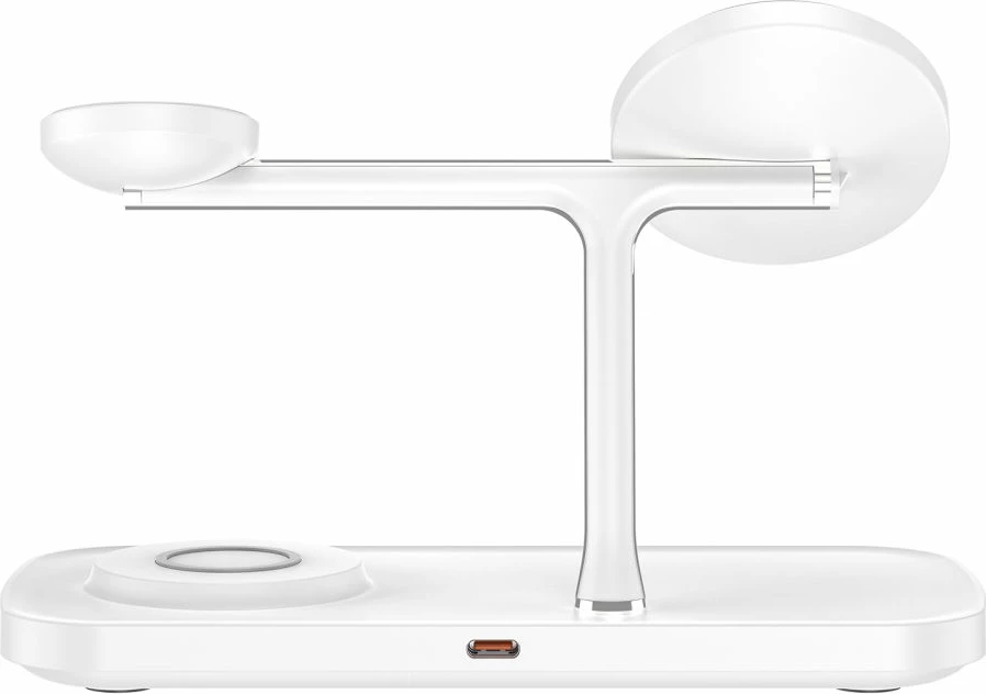 Karikues wireless 3-në-1 Tech-Protect QI15W-A45 me MagSafe, për Apple, Bardhë
