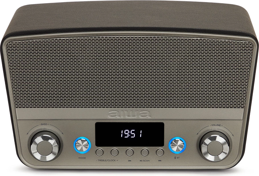 Altoparlant/radio retro Aiwa BSTU-750BK 50W Bluetooth 5.0 FM USB HDMI ARC/CEC optik RCA, i zi
