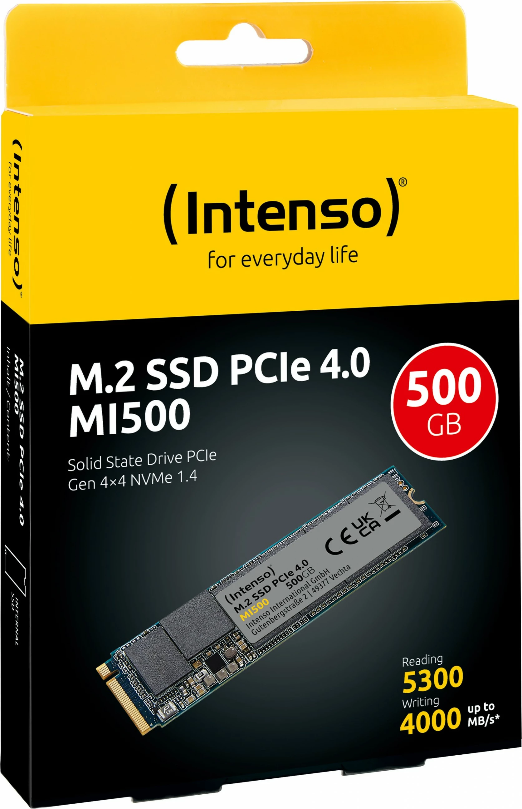 SSD Intenso MI500, 500 GB, M.2, 5300 MB/s
