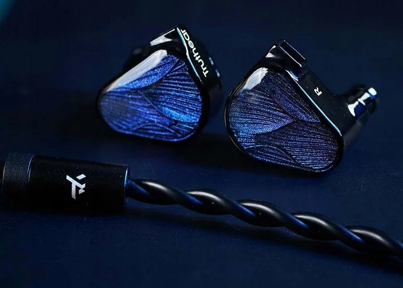 Kufje in-ear Truthhear ZEROBLUE2, dy driver dinamik 10mm+7.8mm, 3.5mm jack, 0.78mm 2-pin, blu, me kuti