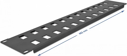 Patch panel Keystone DeLOCK 19" 24-port 2U, metal, i zi