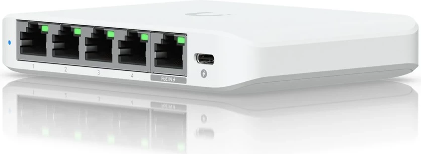 Switch Ubiquiti UniFi Flex Mini 2.5G, i menaxhuar, Desktop, Bardhë