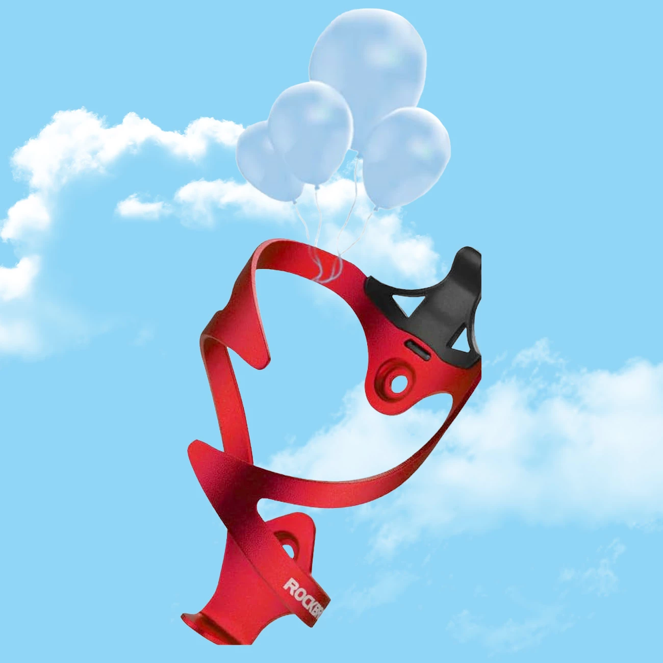 Mbajtës shishe për biçikletë Rockbros 2017-11ARD, alumini, e kuqe