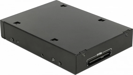 Rack mobil DeLOCK 47232, 3.5" bay, për 2.5" U.2/SATA/SAS SSD/HDD, hot-swap, me kyç, i zi