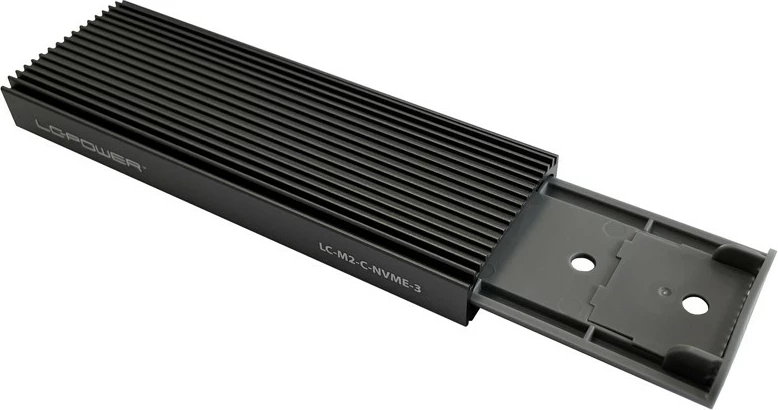 Kasë LC-Power LC-M2-C-NVME-3 për SSD M.2, USB Type-C, e zezë