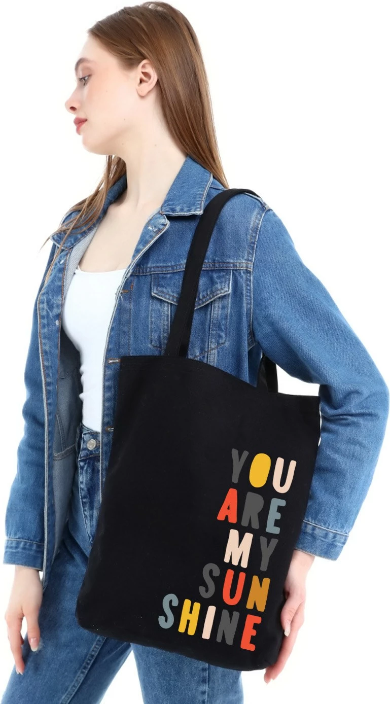 Çantë tote Zoozie Bags, e zezë, 35x40x8cm