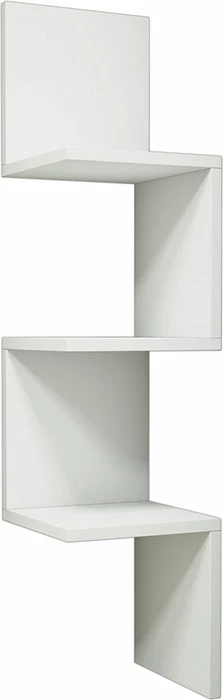 Raft qoshe për mur Insta, ngjyrë e bardhë, 25x25x105.5cm