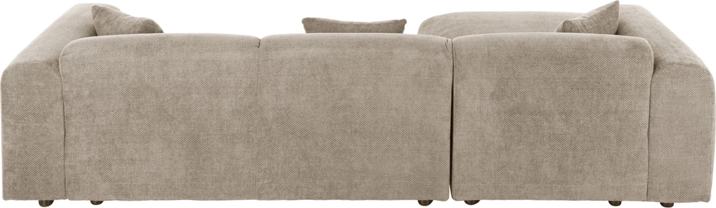 Divan qoshe BRICKEN FH3275.01L, pëlhurë bezhë, 110-282x98-160x72H cm