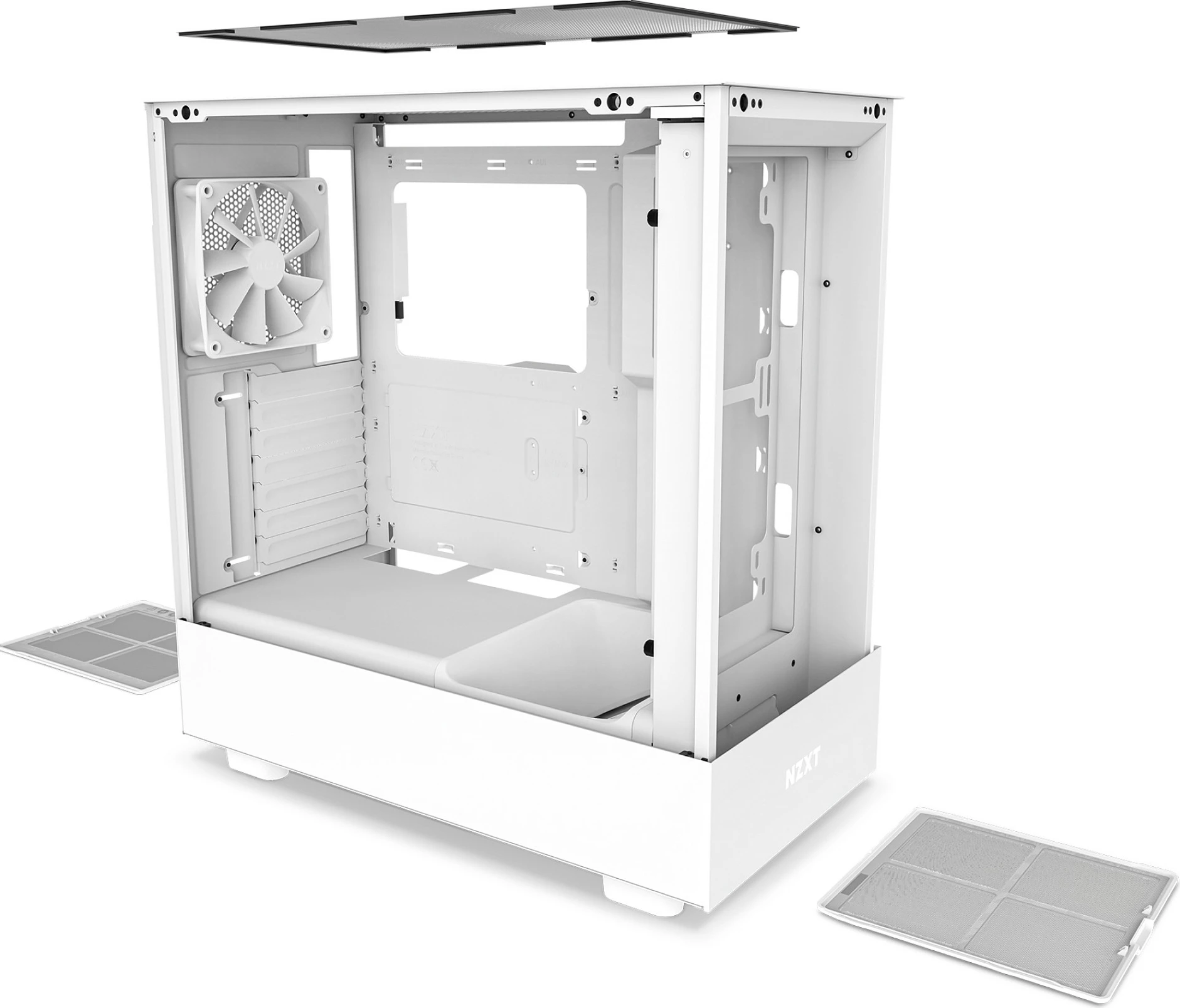 Kasë NZXT H5 Flow, Midi Tower, ATX/EATX/micro ATX/Mini-ITX, Tempered Glass, e bardhë