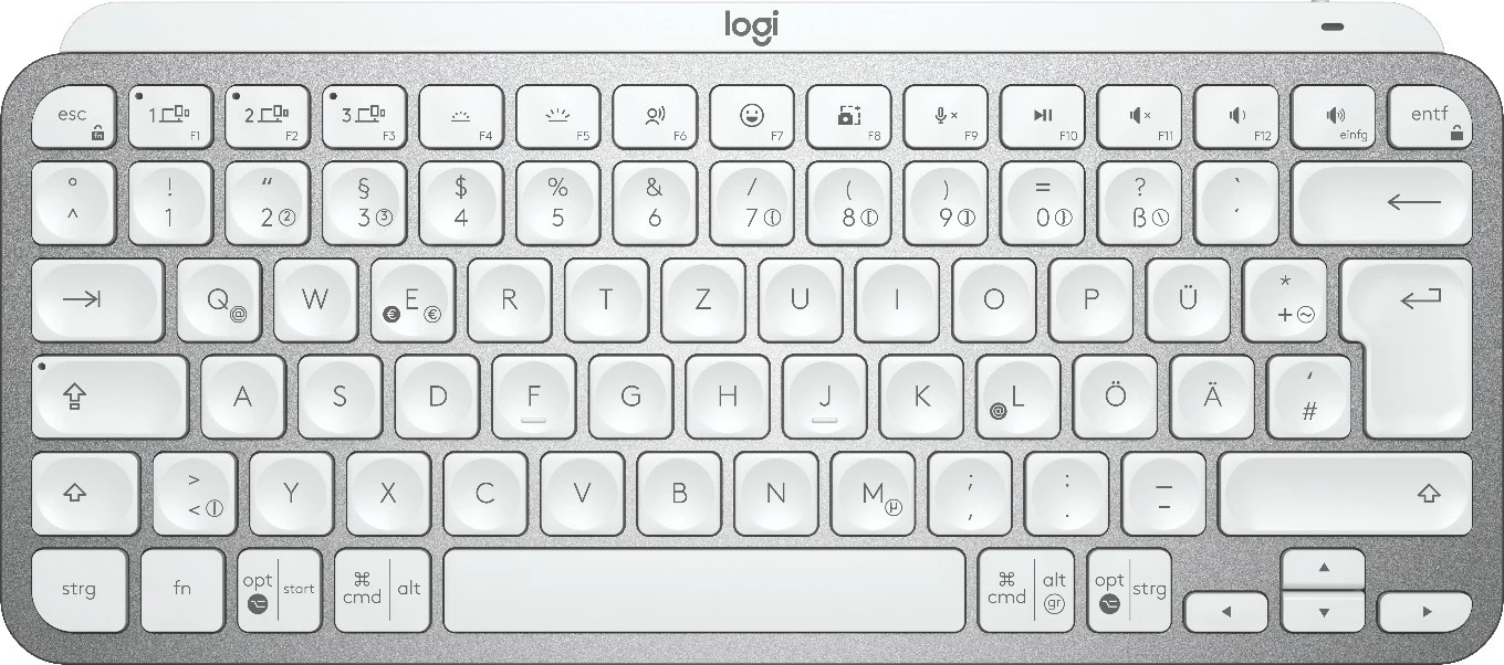 Tastierë wireless Logitech MX Keys Mini, QWERTZ, LED, gri