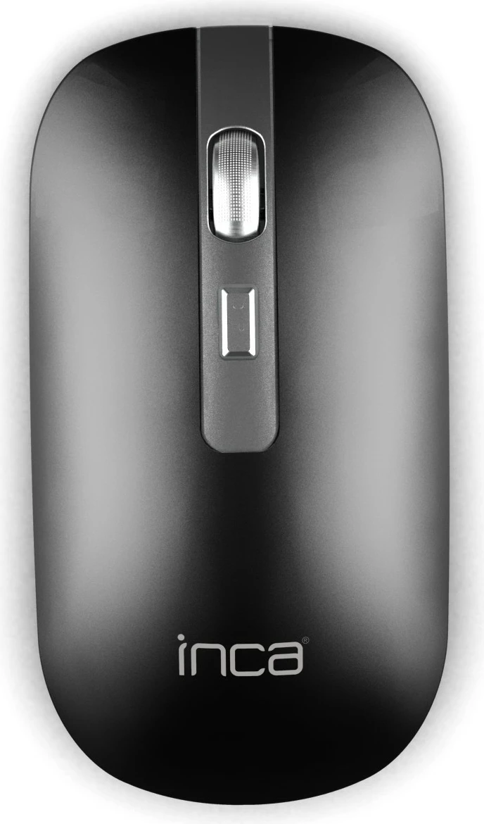Maus Inca IWM-531RA wireless & Bluetooth, 4D butona, bateri rikarikueshme, ngjyrë metalike