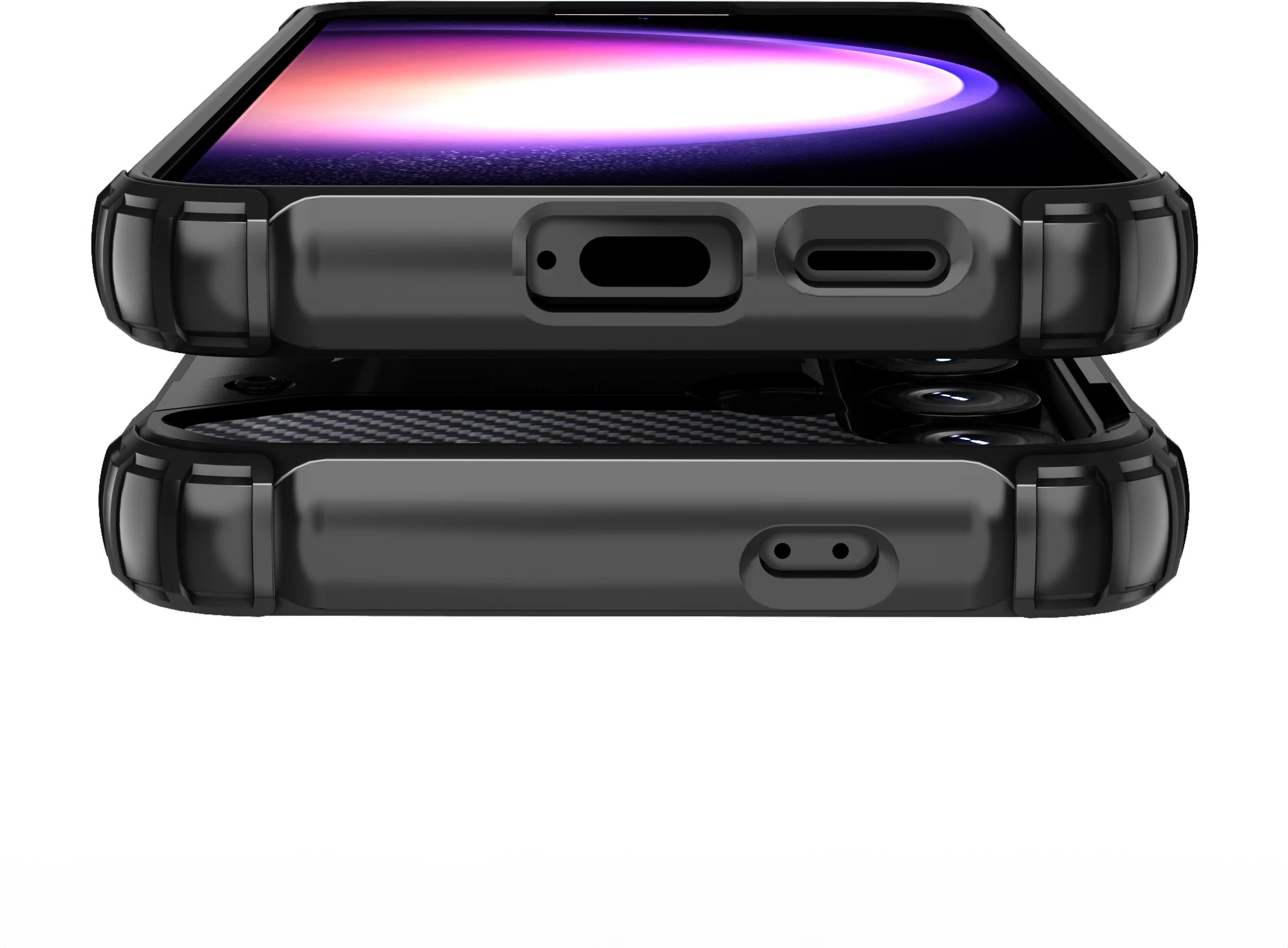 Mbështjellës Hurtel Hybrid Armor për Samsung Galaxy S24+, i zi