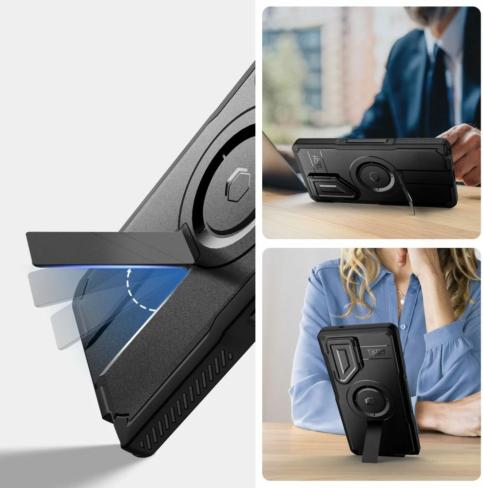 Mbështjellës Tech-Protect Kevlar MagSafe+ për Samsung Galaxy S25 Ultra, i zi