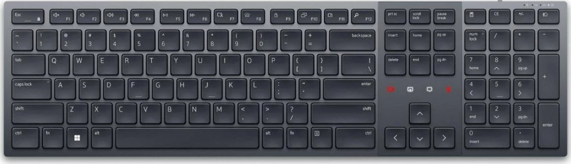 Tastierë wireless Dell KB900 (580-BBDH), US International QWERTY, e ndriçume, me numpad, e rikarikueshme, e zezë