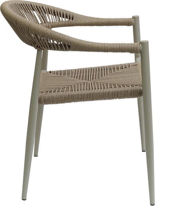 Karrige Fagen e grumbullueshme, alumini-rattan pe, ngjyrë natyrale, 56x60x78cm