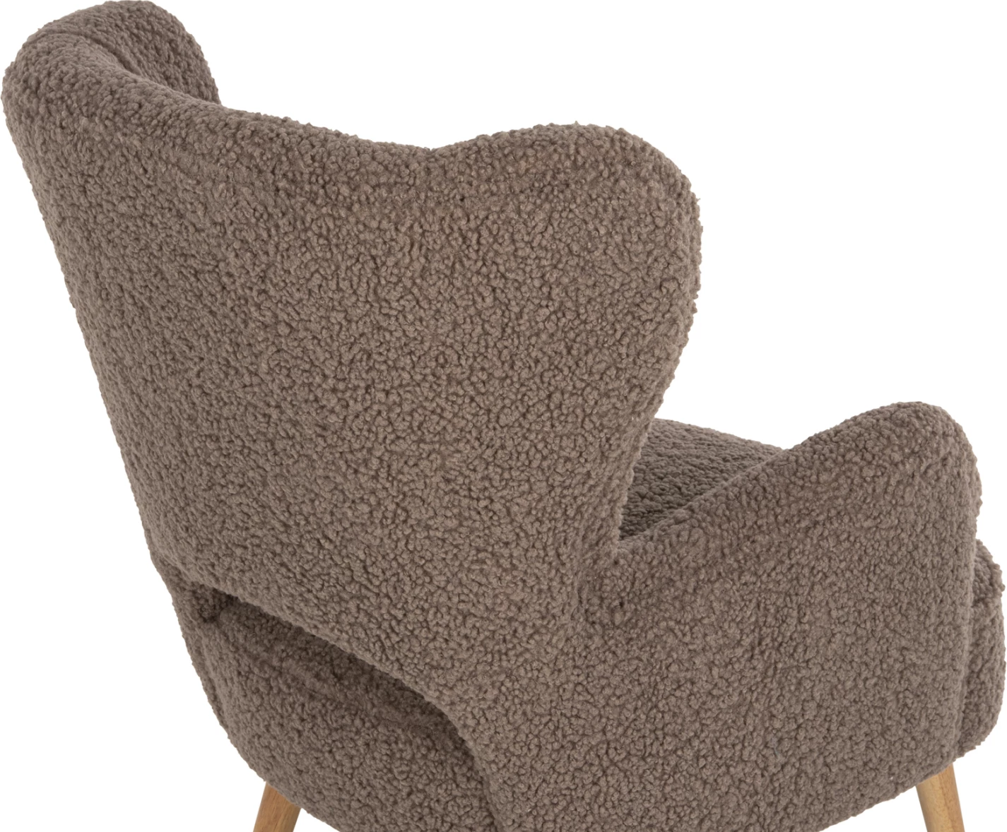 Fotelje MYLIE FH8394.25, pëlhurë boucle, ngjyrë kafe e çelur, 67x75x93H cm