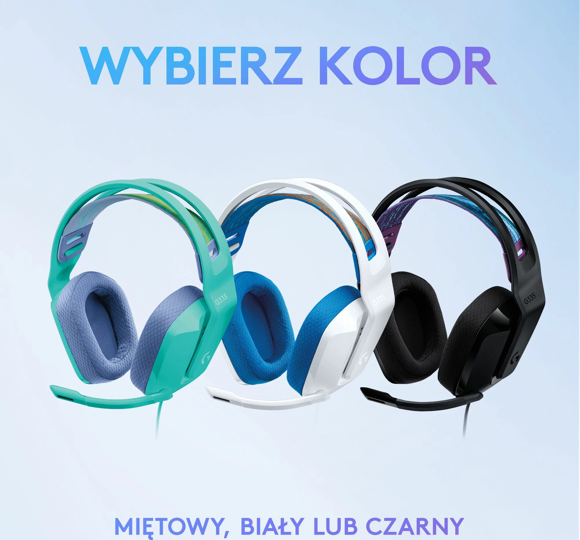 Kufje gaming Logitech G335 981-001018, me kabllo 3.5mm, on-ear, driver 40mm, me mikrofon, e bardhë