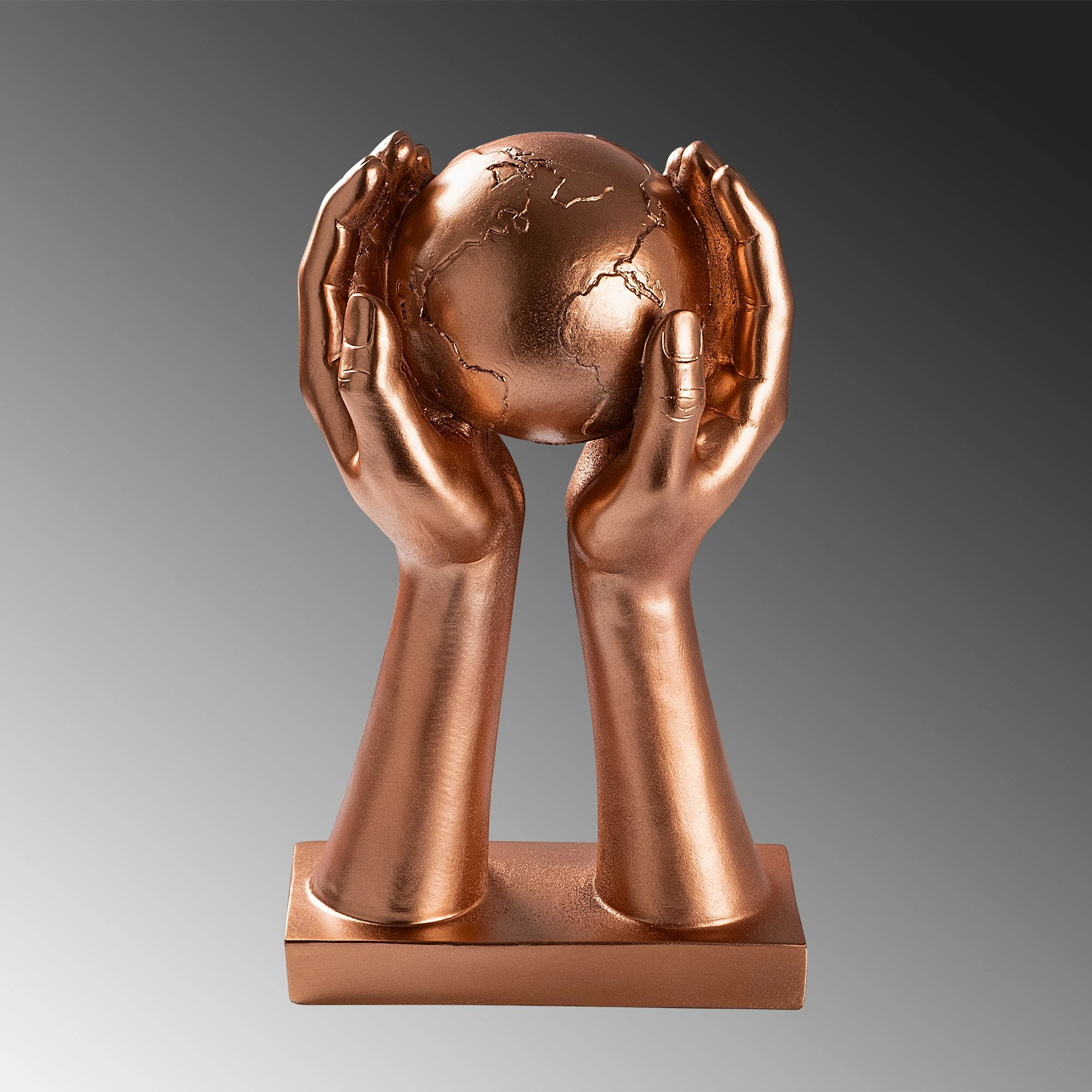 Objekt dekorativ Aberto Design, Global, bronz, 18x30x9cm