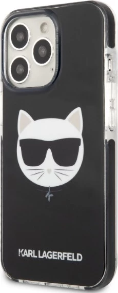 Mbështjellës Karl Lagerfeld Choupette Head për iPhone 13/13 Pro, 6.1", i zi