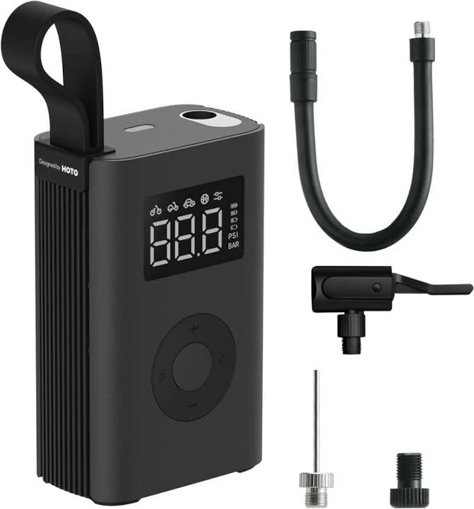 Kompresor portativ elektrik HOTO QWCQA001, 2000mAh, 10.3 bar, 150 PSI, i zi